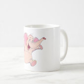 rosa Elefant pink elephant コーヒーマグカップ (正面右)