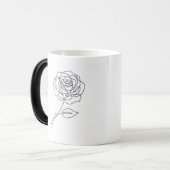 Rosa: Elegant One Line Art Mug モーフィングマグカップ (正面左)
