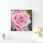 Rosa Gene Boerner [Acrylic Wall Clock] スクエア壁時計 (ホーム)