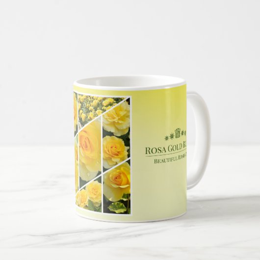 Rosa Gold Bunny コーヒーマグカップ (正面右)