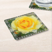 Rosa Gold Bunny [Paper Coaster] スクエアペーパーコースター (アングル)