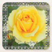 Rosa Gold Bunny [Paper Coaster] スクエアペーパーコースター (正面)