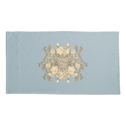 Rosa hemisphaerica – Rosa sulfurea gelbe Rose 枕カバー (裏面)