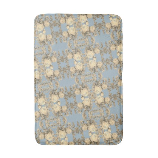 Rosa hemisphaerica – Rosa sulfurea – yellow roses バスマット (正面縦)