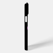 Rosa Herzchen auf Schwarz Case-Mate iPhoneケース (裏面 / 右)