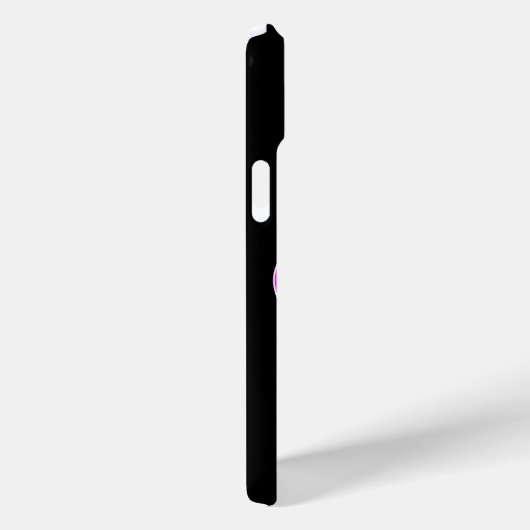 Rosa Herzchen auf Schwarz Case-Mate iPhoneケース (裏面 / 右)