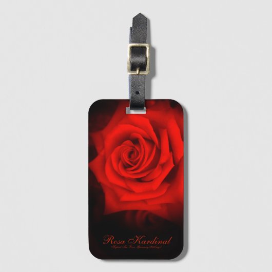 Rosa Kardinal [Luggage Tag] ラゲッジタグ (正面縦)
