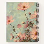 Rosa Korbblütler Schmuckkörbchen Vintage Kosmeen ノートブック (裏面)