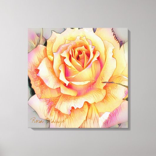 Rosa ‘Manyo’ [Premium Canvas] キャンバスプリント (正面)