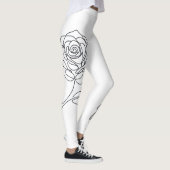 Rosa Minimalist Line Art Leggings レギンス (右)