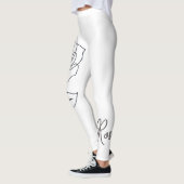 Rosa Minimalist Line Art Leggings レギンス (左)