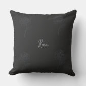 Rosa Minimalist Line Art Pillow クッション (正面)