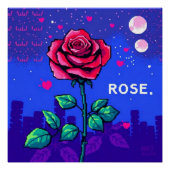 Rosa pixelada estilo retro ポスター (正面)