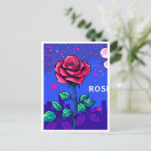Rosa pixelada estilo retro ポストカード (スタンド正面)
