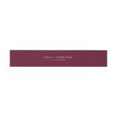 ROSA Rich Burgundy モダン シンプル フォント 冬の結婚式 招待状ベリーバンド (フラット)