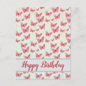 rosa Schmetterlinge ポストカード (正面)