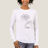 Rosa Simple One Line Rose Tee トライブレンドＴシャツ (正面)