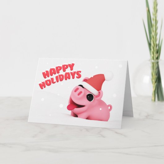 Rosa the Pig Christmas Card シーズンカード (正面)