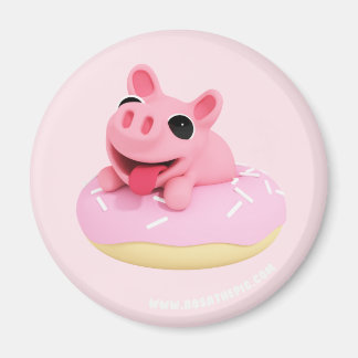 Rosa the Pig in a Donut マグネット