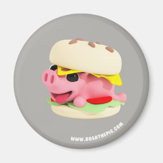 Rosa the Pig is a Burger マグネット