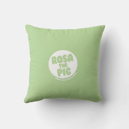 Rosa the Pig laying on her back クッション (裏面)