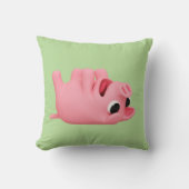 Rosa the Pig laying on her back クッション (正面)
