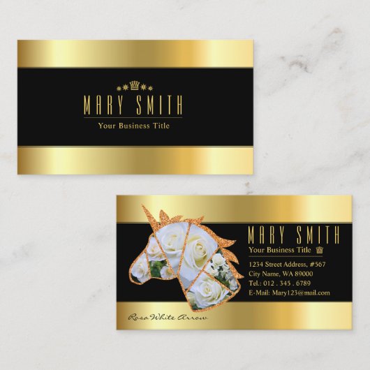 Rosa White Arrow 名刺 (正面/裏面)