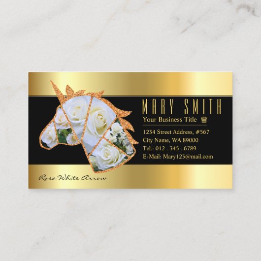 Rosa White Arrow 名刺 (裏面)