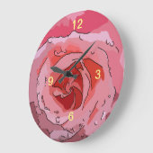 RosaCartoon ラージ壁時計 (傾斜)