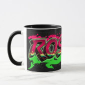 Rosalie Vorname Name Graffiti red green Tasse マグカップ (左)