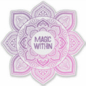 Rosaline Mandala Custom-Cut Vinyl Sticker シール (正面)