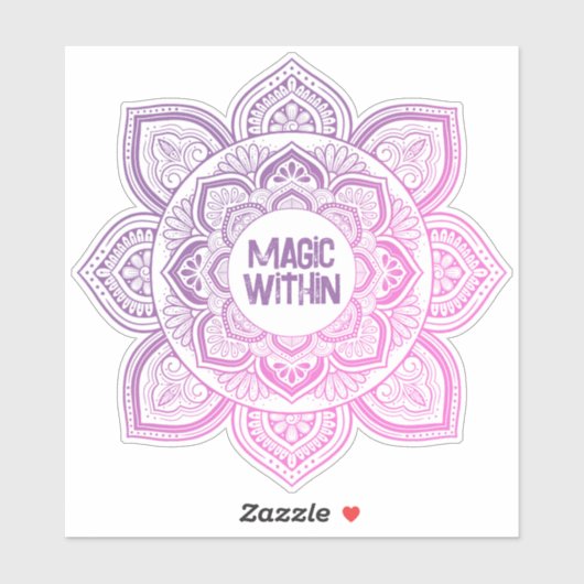 Rosaline Mandala Custom-Cut Vinyl Sticker シール (シート)