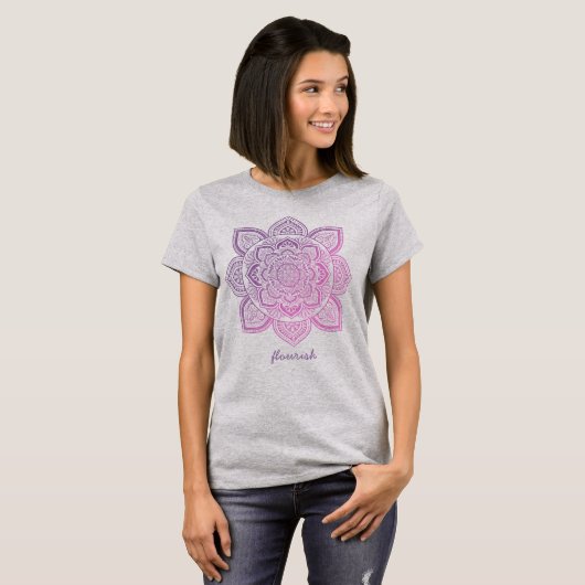 Rosaline Mandala Personalized T-Shirt Tシャツ (正面フル)