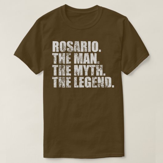 RosarioRosarioファミリー名Rosario姓 Tシャツ (デザイン正面)