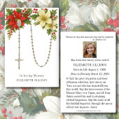 Rosary Funeral Memorial Prayer Poinsettias