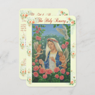 Rosary Prayer Card 招待状