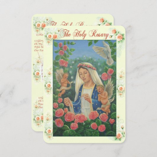 Rosary Prayer Card 招待状 (正面/裏面)