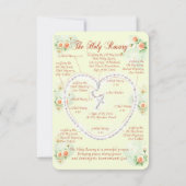 Rosary Prayer Card 招待状 (裏面)