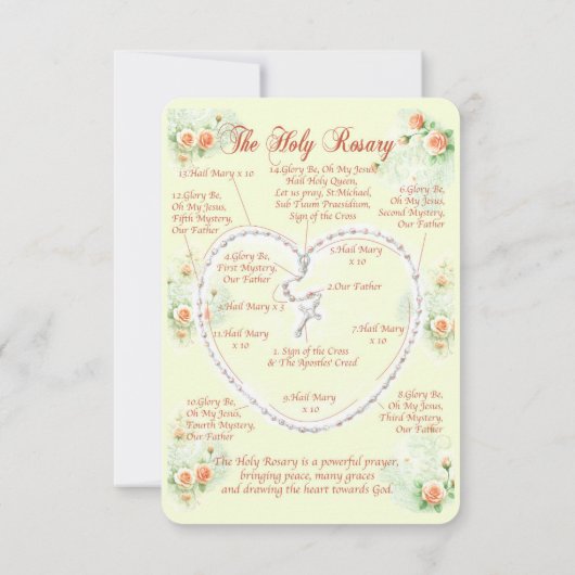 Rosary Prayer Card 招待状 (裏面)