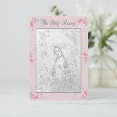 Rosary Prayer Card with my Original Drawing  招待状 (スタンド正面)