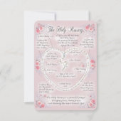 Rosary Prayer Card with my Original Drawing  招待状 (裏面)