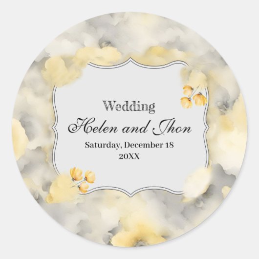 Rosas amarillas ラウンドシール (正面)