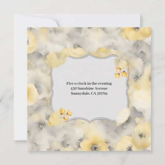 Rosas amarillas 招待状 (裏面)