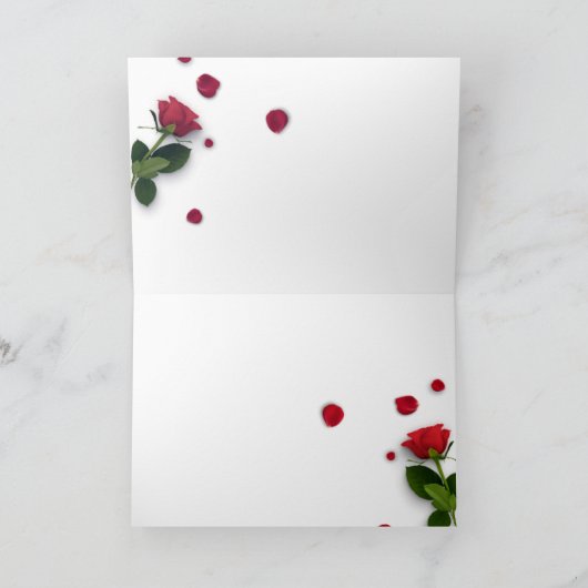 rosas de día San Valentín con cristales カード (内部)