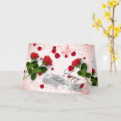 rosas de día San Valentín con cristales カード (黄色い花)