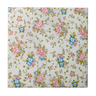 rosas pequeninas rosa e azul タイル