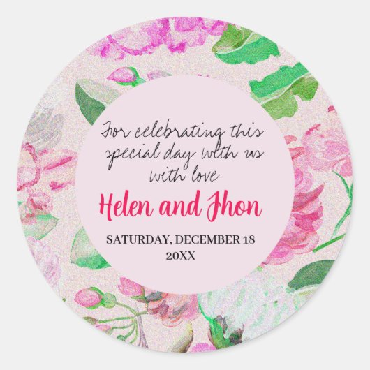 Rosas verano ラウンドシール (正面)