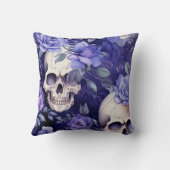 Rosas violetas con calaveras クッション (裏面)
