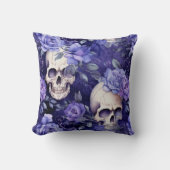 Rosas violetas con calaveras クッション (正面)