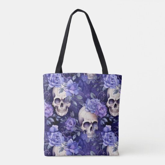 Rosas violetas con calaveras トートバッグ (裏面)